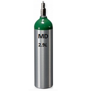 CATALINA 2.9L SEAMLESS ALUMINIUM OXYGEN CYLINDER & 0.5M3 MEDICAL OXYGEN GAS